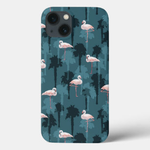 Pastellflamingos auf aquamarinem Case-Mate iPhone hülle