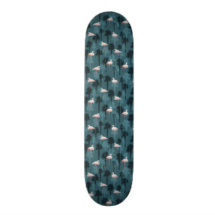 Pastellflamingos auf aquamarinem skateboard