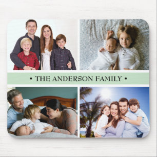 PastellFoto-Collagen-Gewohnheit des GRÜN-4 Mousepad