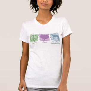 Pastellfrieden, Liebe und Scottish Deerhounds T-Shirt