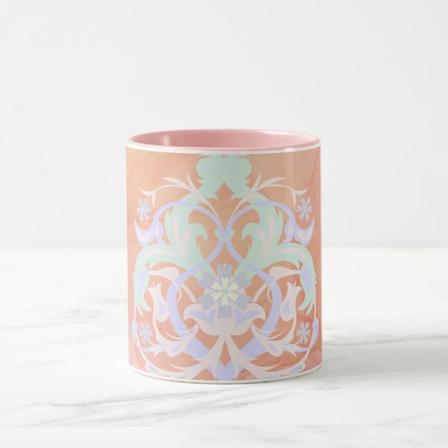 Pastellgarten Harmonie – Natürliche Kunstwerke Tasse (Zentrum)