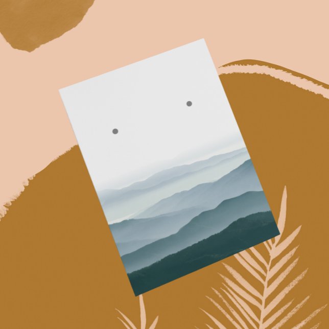 PastellGebirgszug-Ohrring-Schmuck-Anzeige Visitenkarte (Von Creator hochgeladen)