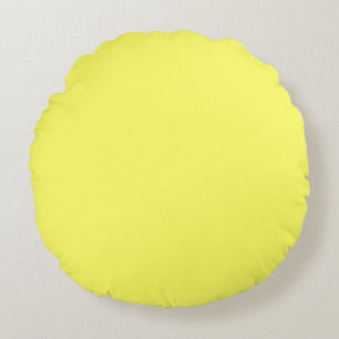 Pastellgelb, schlicht rundes kissen