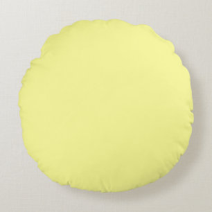 Pastellgelb, schlicht rundes kissen