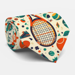 Pastellgelb 🎾Vintage Tennis Delight🎾 Krawatte