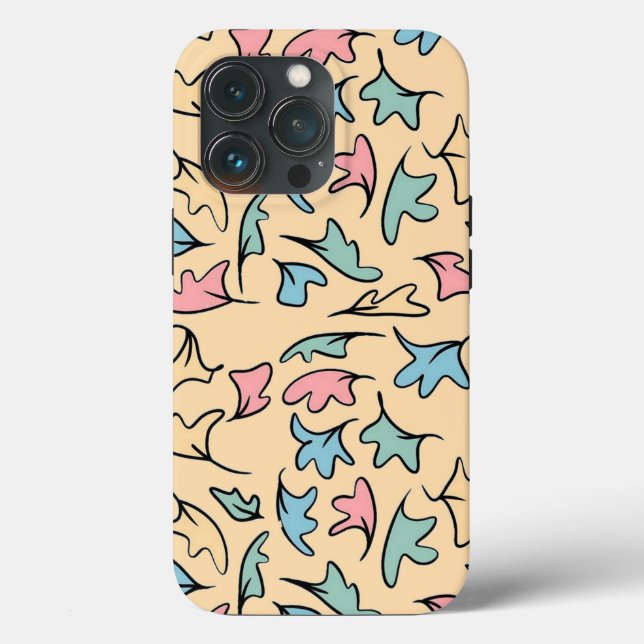 Pastellgelbe Blätter Case-Mate iPhone Hülle (Rückseite)