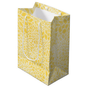 Pastellgelbe Dahlien Mittlere Geschenktüte