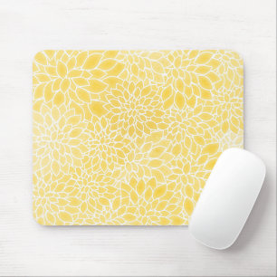 Pastellgelbe Dahlien Mousepad