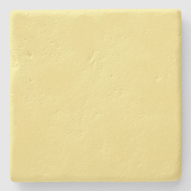 Pastellgelbe Dekoration Steinuntersetzer (Vorderseite)