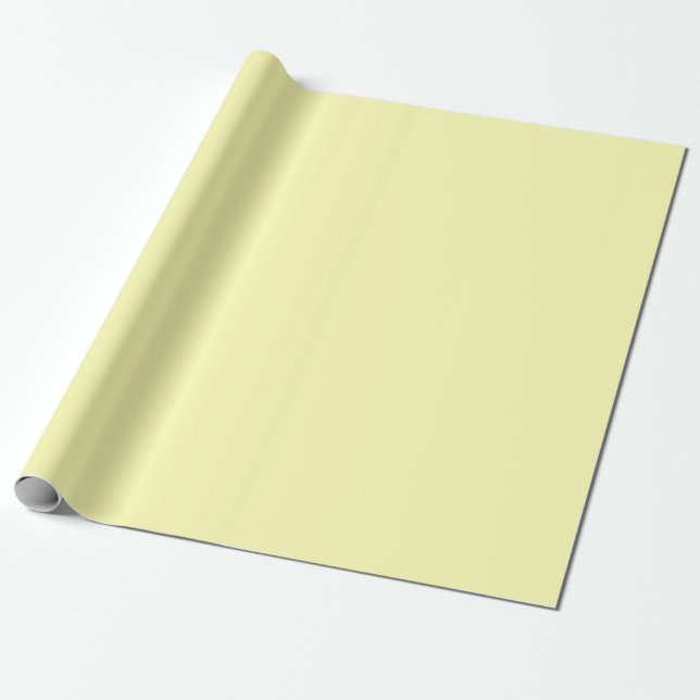 Pastellgelbe Farbe Minimalistisch Geschenkpapier (Ungerollt)