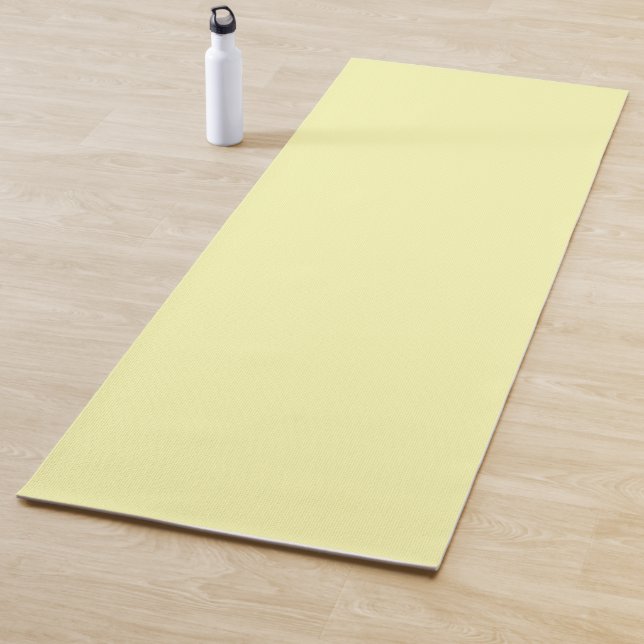 Pastellgelbe Farbe Minimalistisch Yogamatte (Beispiel)