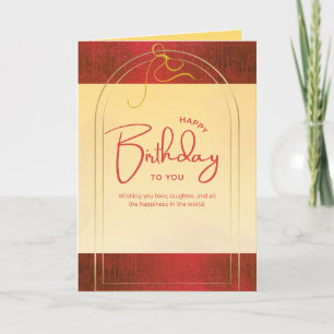 Pastellgelbe Gold-Signatur-Geburtstagskarte Karte