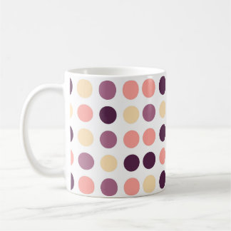Pastellgelbe Orange Violette Farben Tupfen Kaffeetasse