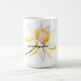 Pastellgelbe, weiße Blumen Kaffeetasse