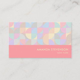 Pastellgeometrische Visitenkarte
