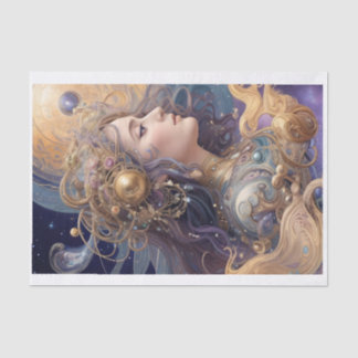 Pastellgewebe Mystical Woman Decoupage Tissue Seidenpapier