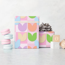 Pastellgrün Blau Lila Orangengelbe Tulpen