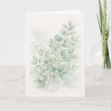 Pastellgrün Botanische Aquarellblätter