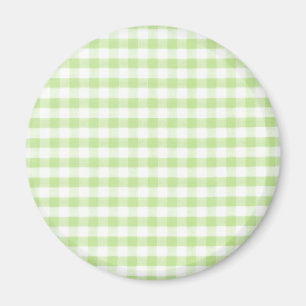 Pastellgrün Gingham-Muster Magnet