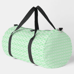Pastellgrün mit weißem Fechtmuster auf Duffle Bag