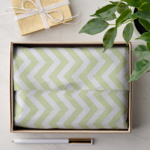 Pastellgrün- und Weiß-Chevron-Hochzeit Geburtstag Seidenpapier