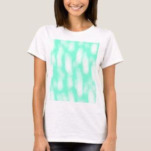 Pastellgrün weiße Wasserfarben Streifen abstrakt p T-Shirt
