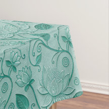 Pastellgrüne Lotus-Prägung
