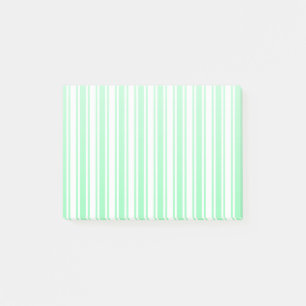 Pastellgrüne und weiße Bonbonstreifen Post-it Klebezettel