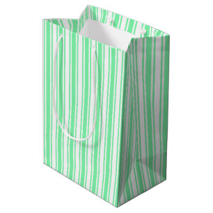 Pastellgrüne und weiße Süßigkeiten Mittlere Geschenktüte