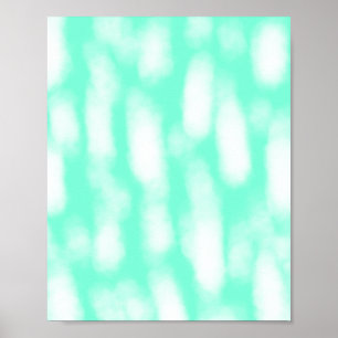 Pastellgrüne weiße Wasserfarbenstreifen abstrakte Poster