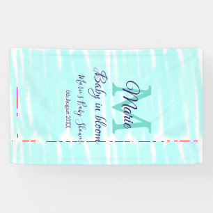 Pastellgrünes Baby in Bloom Monogramm Baby Shower Banner