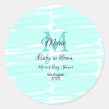 Pastellgrünes Baby in Bloom Monogramm Babyparty Te