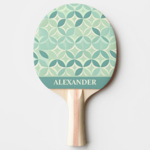 Pastellgrünes personalisiertes abstraktes Muster Tischtennis Schläger
