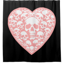 Pastellgürtel Rosa Herzkranz Duschvorhang