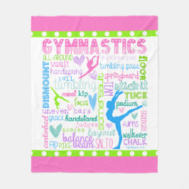 Pastellgymnastik fasst Typografie ab Fleecedecke