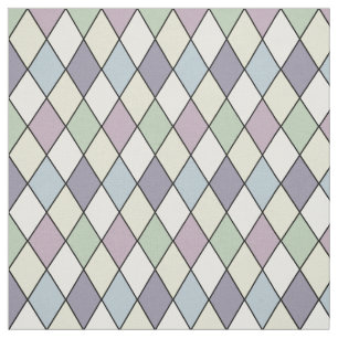 Pastellharlekin-Diamanten Stoff