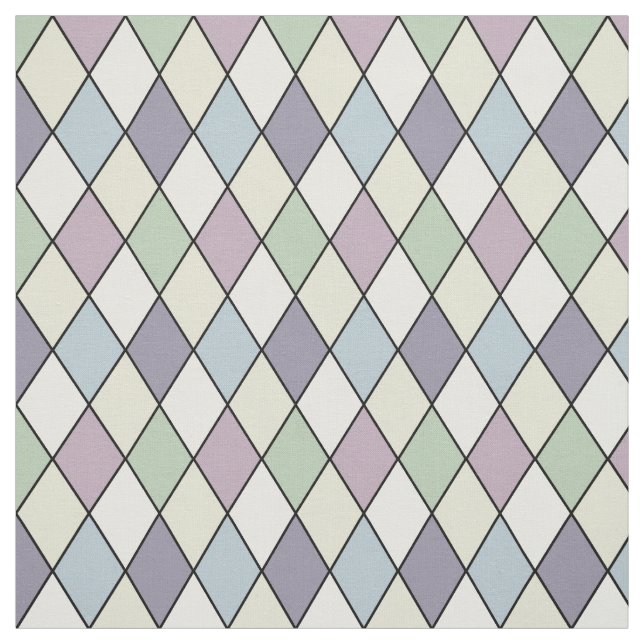 Pastellharlekin-Diamanten Stoff (Muster)