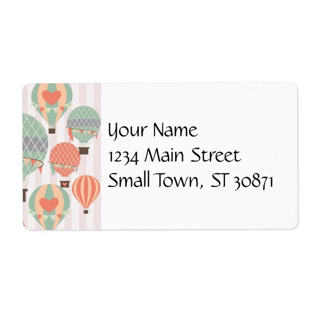 Pastellheiße Luftballons Steigen rosa Streifen Him (Vorne)