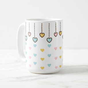 Pastellherzen. Kaffeetasse