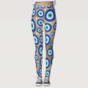 Pastellhintergrund des griechischen Blicksmusters Leggings