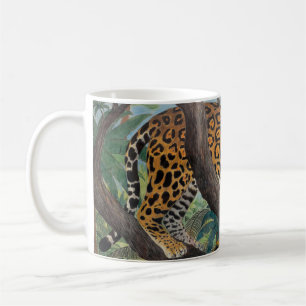 Pastelljaguar: zeichnend Dschungel. Kaffeetasse