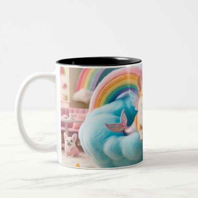 Pastellkaffee Zweifarbige Tasse (Links)