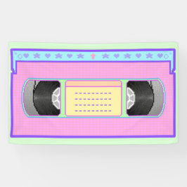Pastellkawaii VHS vaporwave Pixelkunst Banner