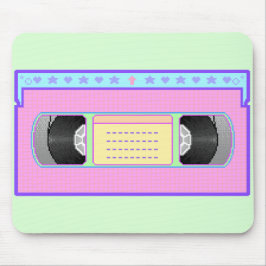 Pastellkawaii VHS vaporwave Pixelkunst Mousepad