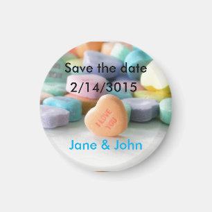 Pastellkerherzen Hochzeit speichern den Dattelmagn Magnet