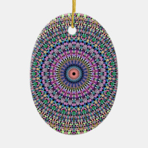 Pastellkies-Garten-Mandala Keramik Ornament
