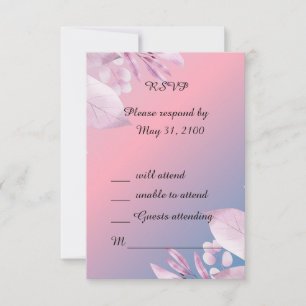 Pastellkirschblüte Hochzeit RSVP Antwortkarte