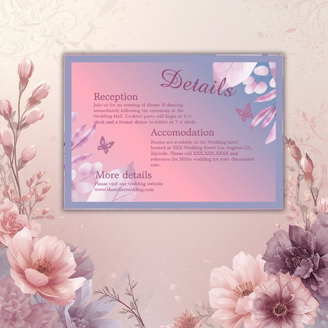 Pastellkirschblüte Sakura Hochzeit Begleitkarte (Von Creator hochgeladen)