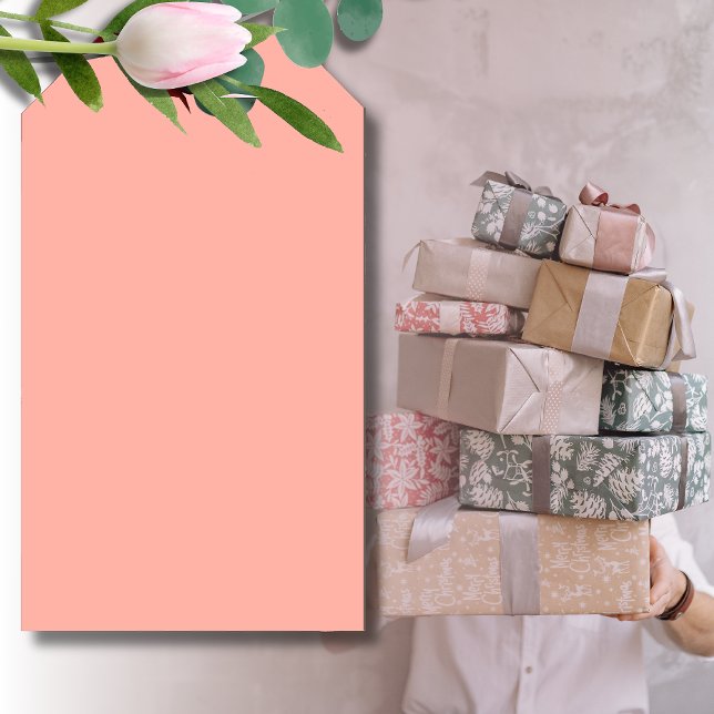 Pastellkorallenriff - Farbe | Classic | elegant Geschenkanhänger (Von Creator hochgeladen)