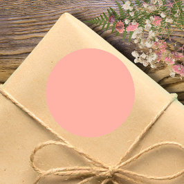 Pastellkorallenriff - Farbe | Classic | elegant Runder Aufkleber